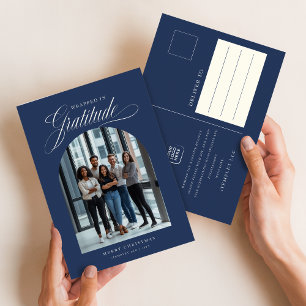 Modern Arched Photo Business-Helgdag Vykort