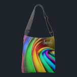 Modern Arched Rainbow Pride Monogram Axelväska<br><div class="desc">Den här roligten kommer öga-snappande korkroppssäck att bli dina vänners prat. Det är designat med en vacker,  3D-båge. Lägg till ett namn för att anpassa det. Gör en underbar gåva! Skapat av Farmhouse Press.</div>