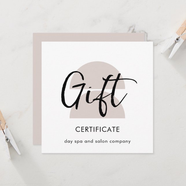 Modern Arches Gift Voucher-certifikat (Fram/Back In Situ)