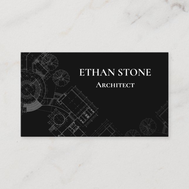 Modern Architect Business Card Visitkort (Framsida)