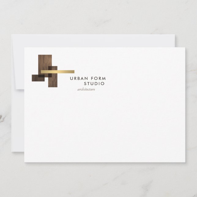 Modern Architect Logo Flat Notecard Anteckningskort (Framsida)