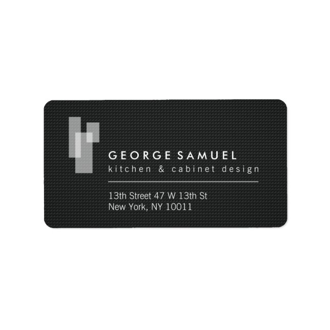 Modern Architectural Blocks Logo Adressetikett (Framsidan)