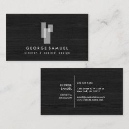 Modern Architectural Blocks Logo II White/Gray  Visitkort