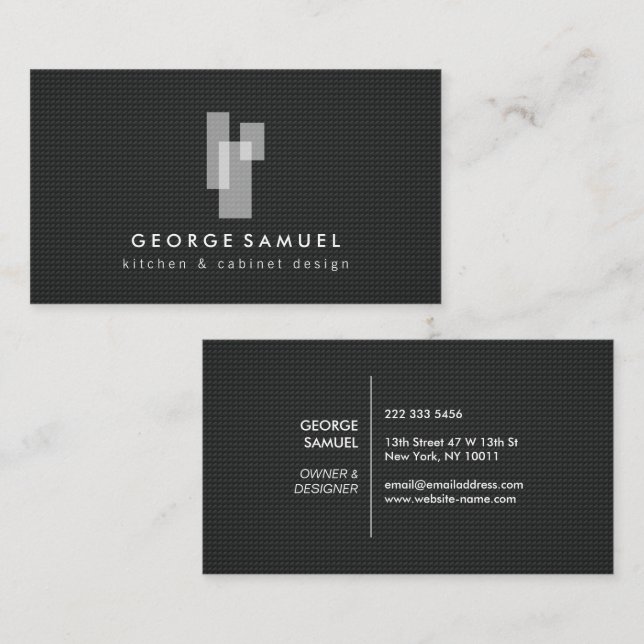 Modern Architectural Blocks Logo Visitkort (Fram/baksida)