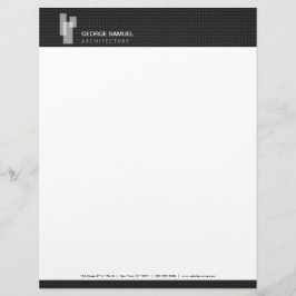 Modern Architectural Blocks Logo White/Gray  Brevhuvud