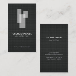 Modern Architectural Blocks Logo White/Gray  Visitkort