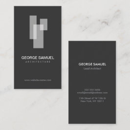 Modern Architectural Blocks Logo White/Gray  Visitkort
