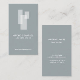 Modern Architectural Blocks Logotyp Vit/Skiffer Visitkort