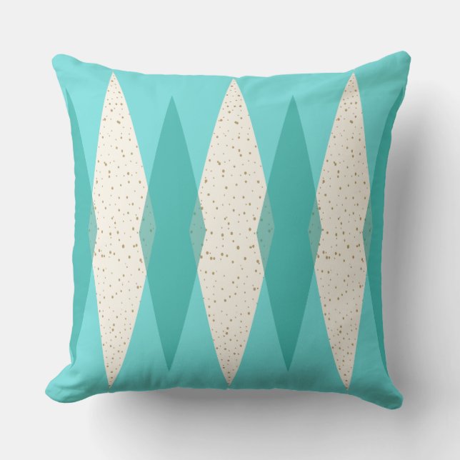 Modern Argyle för mitt- århundrade utomhus- Kudde (Framsida)