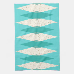 Modern argyle kökshandduk i mitten