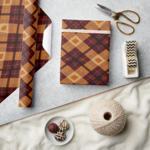 Modern argyle Mönster nr 20 hösten Presentpapper