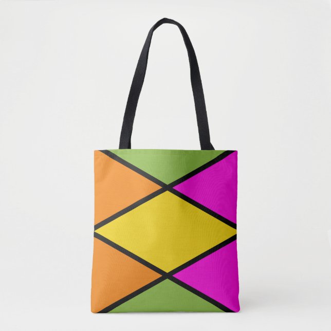 Modern Argyle Mönster Tote Bag Tygkasse (Framsida)