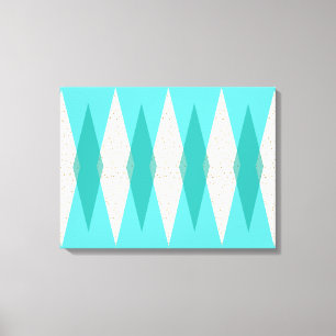 Modern Argyle Stretched Canvas i mitten av århund