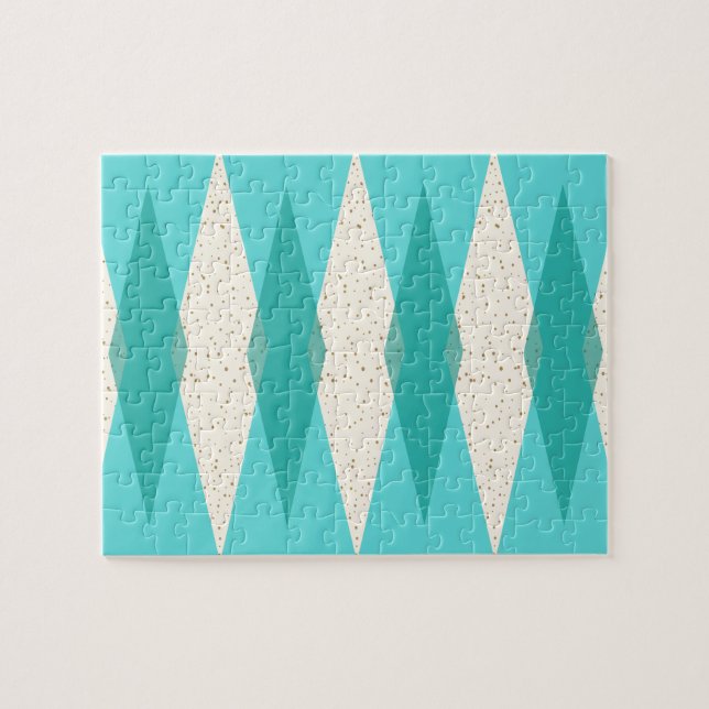 Modern argyllene pussel i mitten av århundradet (Horisontell)