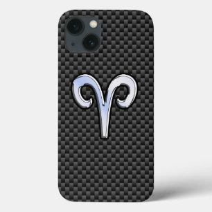 Modern Aries Logga in på kol Carbon Fiber Print