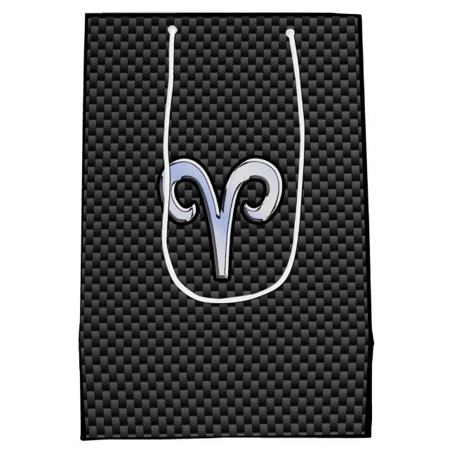 Modern Aries Logga in på kol Carbon Fiber Print (Baksidan)
