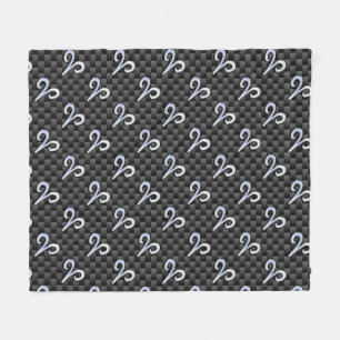 Modern Aries Logga in på kol Carbon Fiber Print Fleecefilt