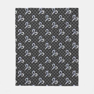 Modern Aries Logga in på kol Carbon Fiber Print Fleecefilt