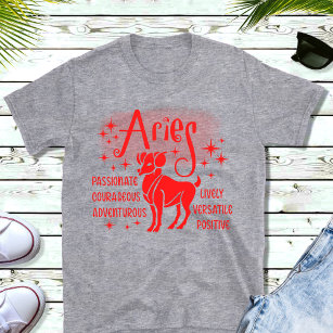 Modern Aries Zodiac Horoscope T-Shirt