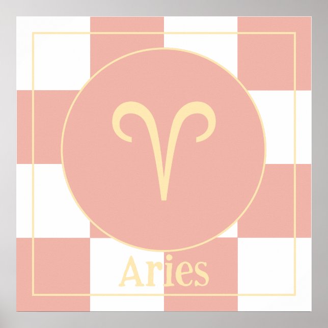 Modern Aries Zodiac Poster (Framsidan)