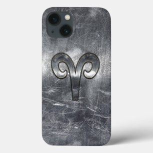 Modern Aries Zodiac Sign Grunge Distress Stil