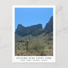 Modern Arizona Desert Picacho Peak Trails-vykort