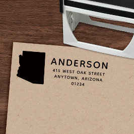 Modern ARIZONA State Shape Returadress Självfärgande Stämpel