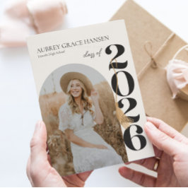 Modern Ark klass 2026 examensinbjudan Inbjudningar