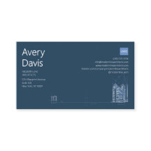 Modern Arkitekt Navy & Vit Minimalist Ritning