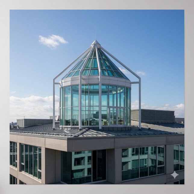 Modern arkitektonisk kupol poster (Framsidan)