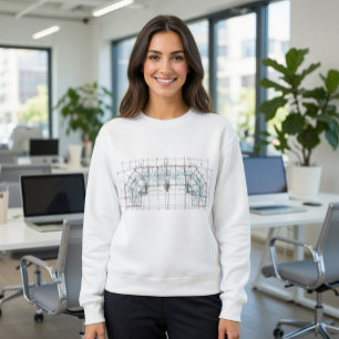 Modern Arkitektonisk Ritning T-Shirt
