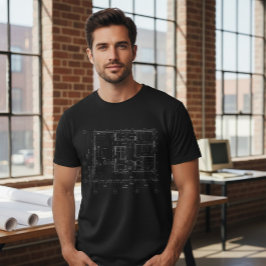 Modern arkitektonisk ritning T-Shirt