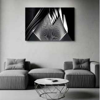 Modern Arkitektur med Abstrakt Linje i 3D Poster
