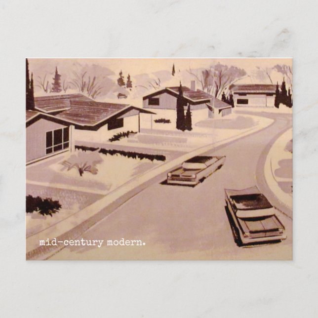 Modern arkitektur under medelårhundradet vykort (Framsida)
