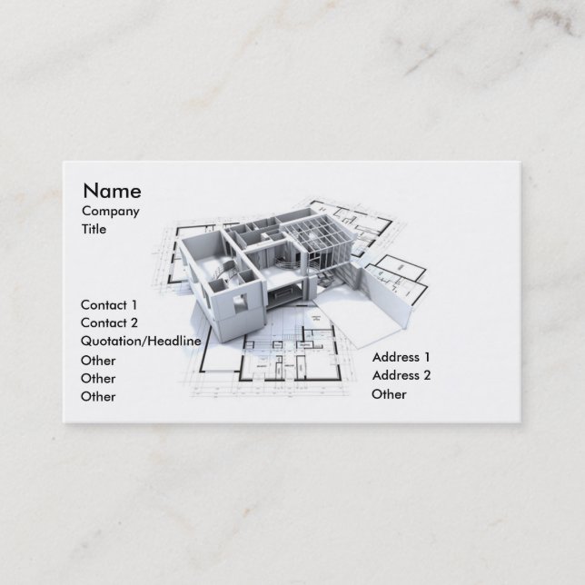 Modern arkitektur visitkort (Framsida)