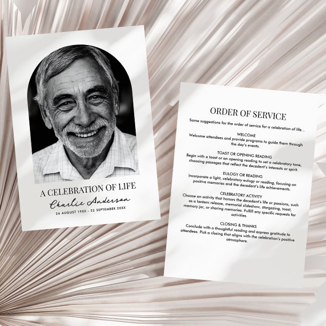 Modern Arkitekturfoto Begravning eller Minnesstund Program (Skapare uppladdad)