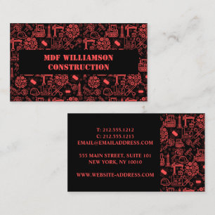 modern arkitekturisk blåkopia Ingenjör Mönster Visitkort