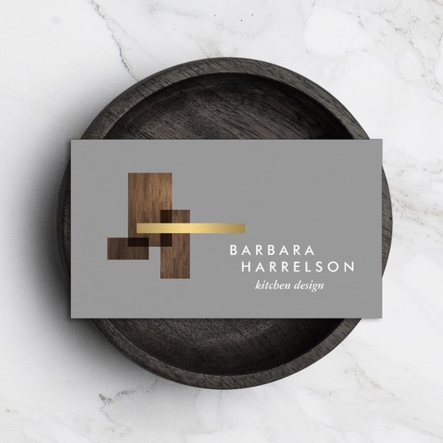 Modern arkitekturisk Logotyp Grått i medelårhundra Visitkort (Skapare uppladdad)