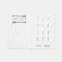 Modern Arrow Baby Milestone Baby Blanket