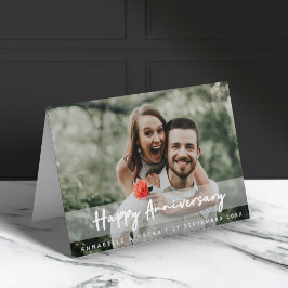 Modern årsdag | Photo Kärlek Make Wife Lycklig Kort