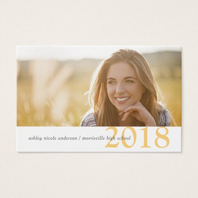 Modern årsklass i studenten Namn Visitkort (Framsida)