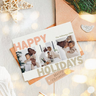 Modern årstid i tre foto Lycklig Julkort