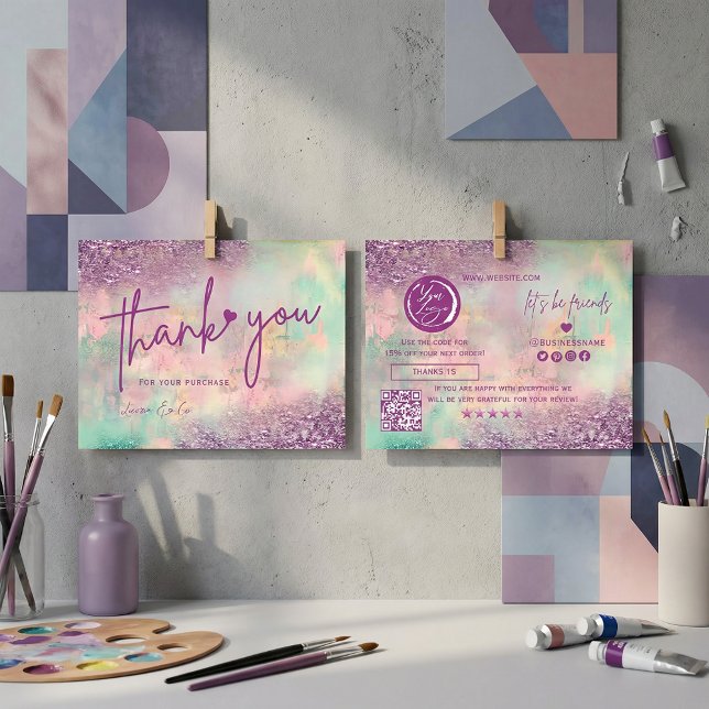 Modern Art Abstract Paint Watercolor Artist Tack Kort (#thankyoucard #artistthankyoucard #artistbusinesscard #artistic #abstractthankyoucard #abstractartis)