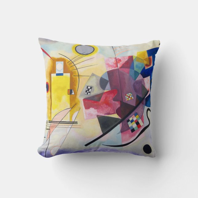 Modern Art Abstrakt Kandinsky Gult Red Blue Kudde (Framsida)