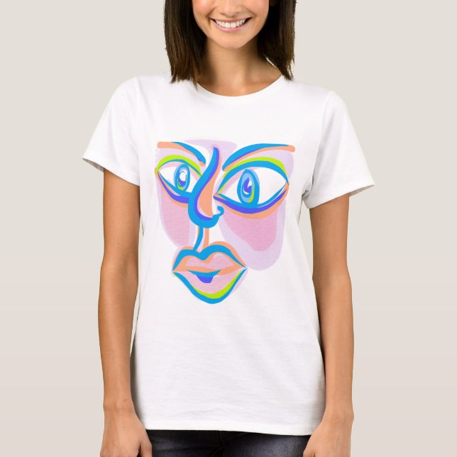 Modern Art Ansikte T Shirt (Framsida)