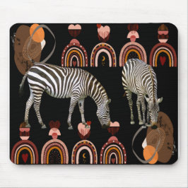Modern Art Boho Bohemian Animals Rainbows Zebras  Musmatta