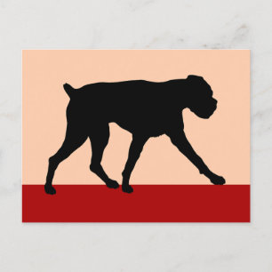 Modern Art Boxer-Hund Vykort
