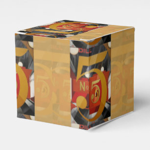 Modern Art Cubist Demuth Figur 5 i Guld Presentaskar