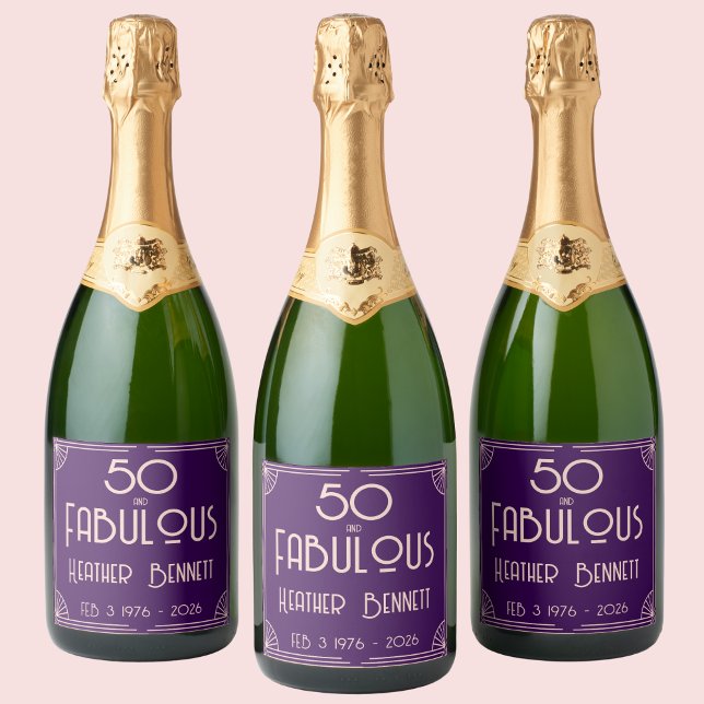 Modern Art Deco 50 och fantastisk födelsedag (Skapare uppladdad)