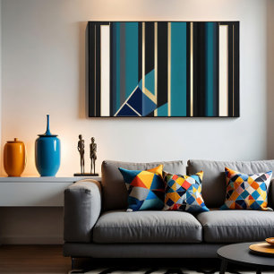 Modern Art Deco Abstrakt Vertikala Linjer Poster